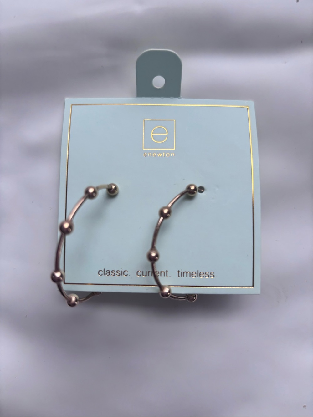 ENewton Gold Beaded Hoop Earrings